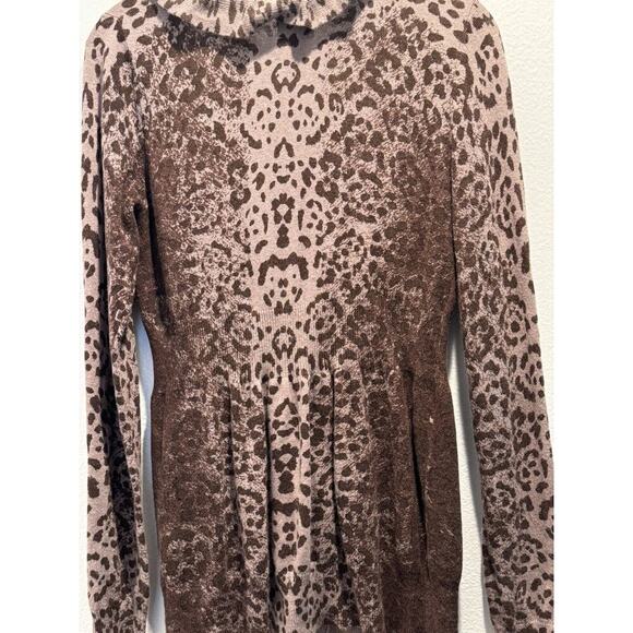 John & Jenn Cardigan Women’s Size Large Leopard Print One Button Cashmere Blend - Picture 9 of 9
